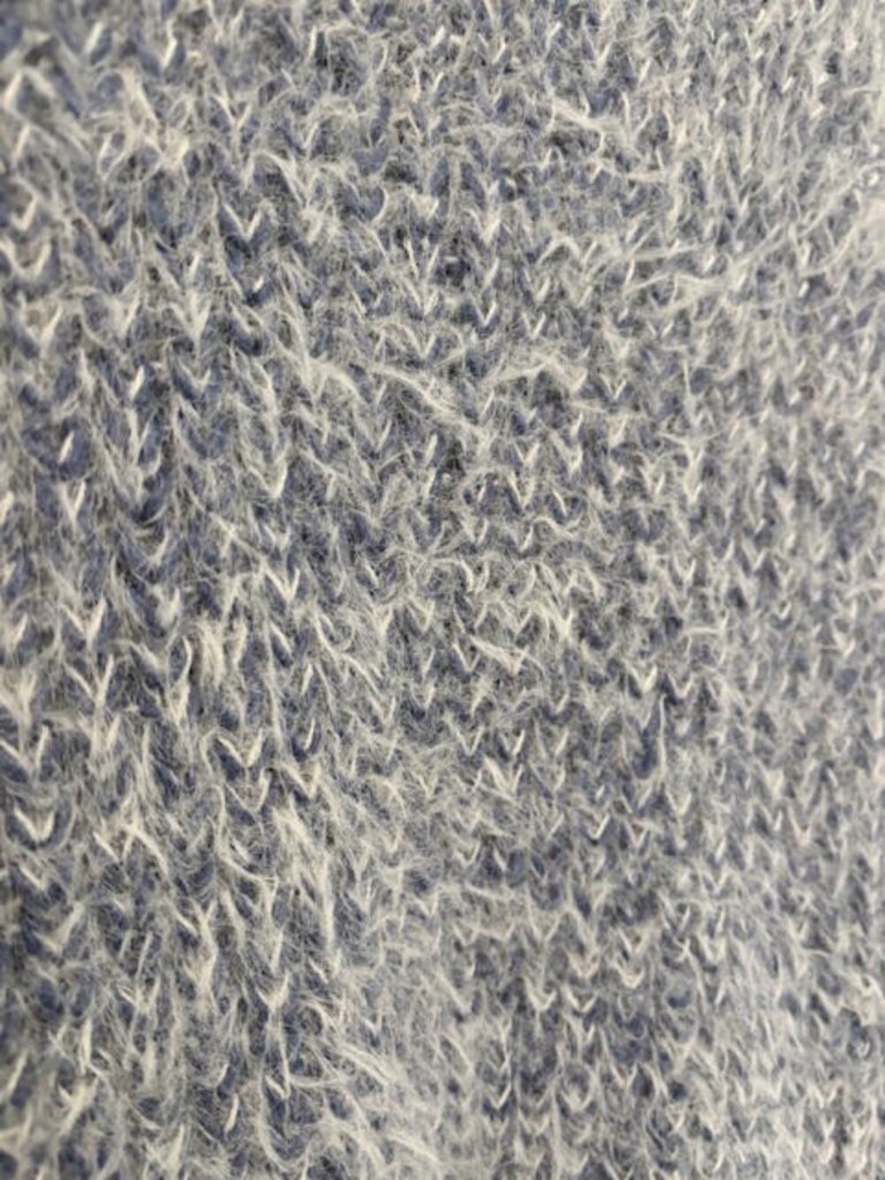 Rip Curl Blue White Marled Fuzzy Oversized Button Front Sweater Women's Size M - Picture 6 of 8